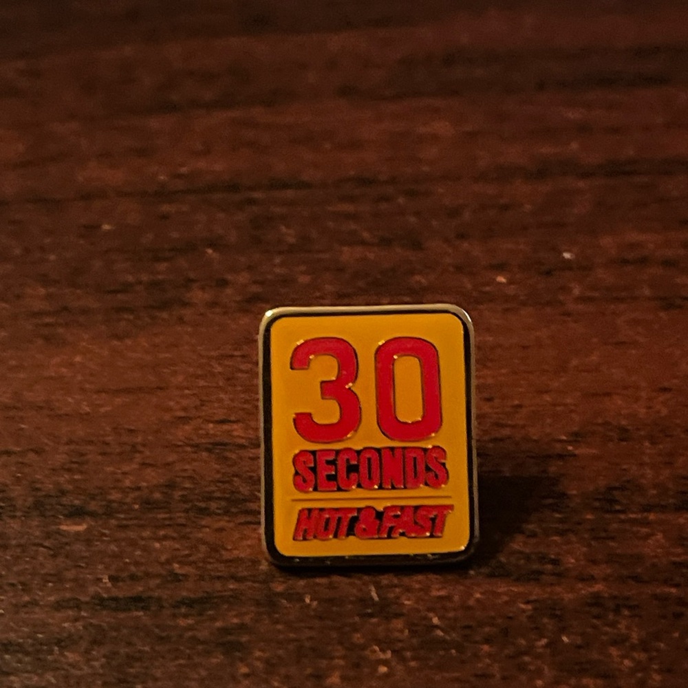 Vintage McDonald’s 30 Seconds Hot And Fast Employee Lapel Hat Pin